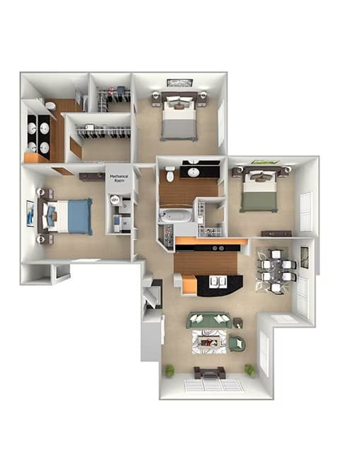 Unit 0621 floor plan