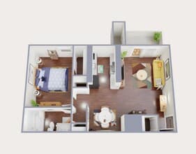 1x1 Down RENO 1-023 floor plan