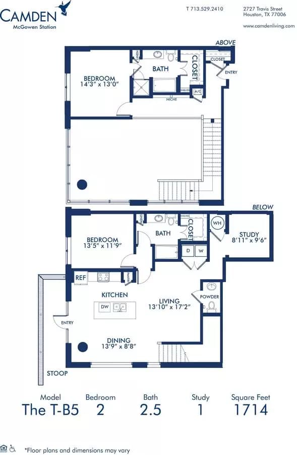 2 Beds • 2 Bath 510 floor plan