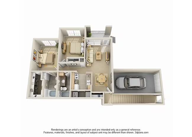 Two Bedroom 0402 floor plan