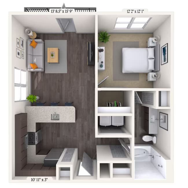 Colgate 383 floor plan