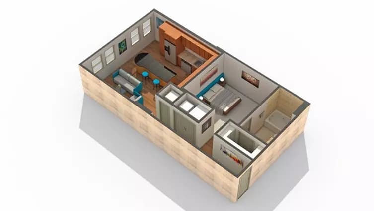A1B B-B407 floor plan