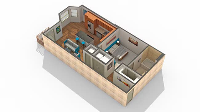 A1 B-B326 floor plan
