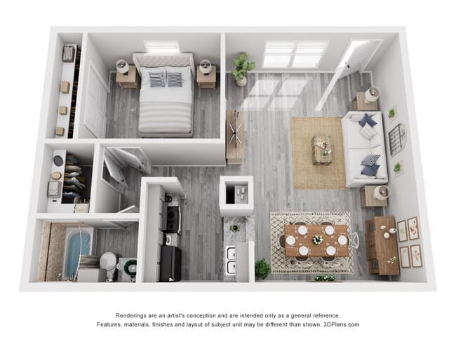 1 Bed 1 Bath Lux Reno 118 floor plan