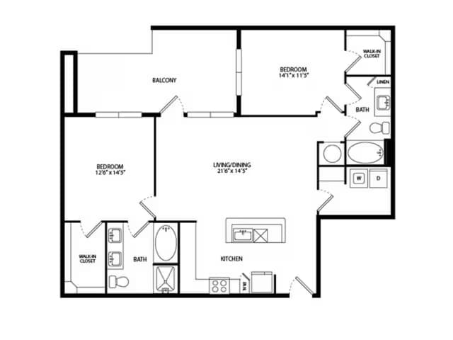 B3A 1-543 floor plan