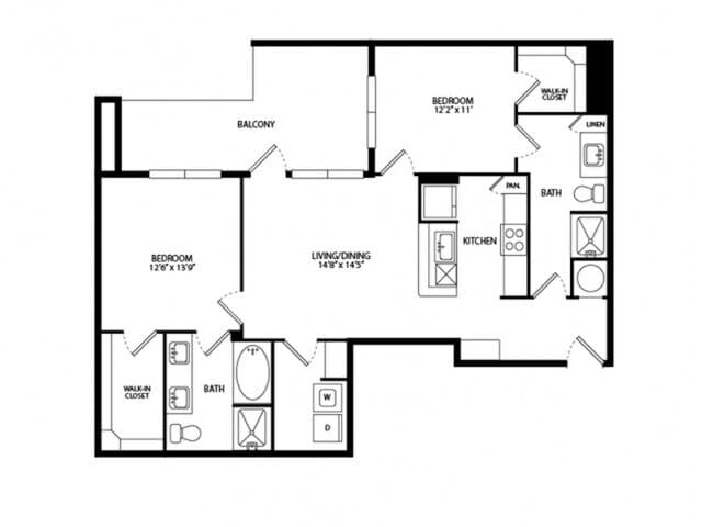 Unit 1-342 floor plan