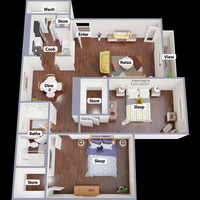 Unit 0701 floor plan
