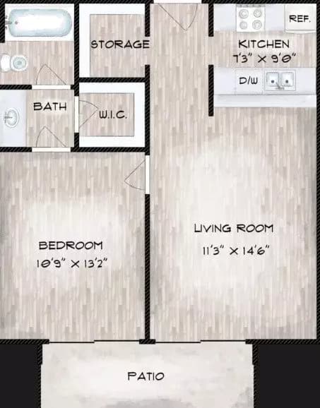 A 326 floor plan