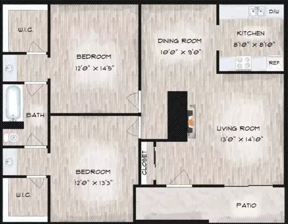 B1 206 floor plan