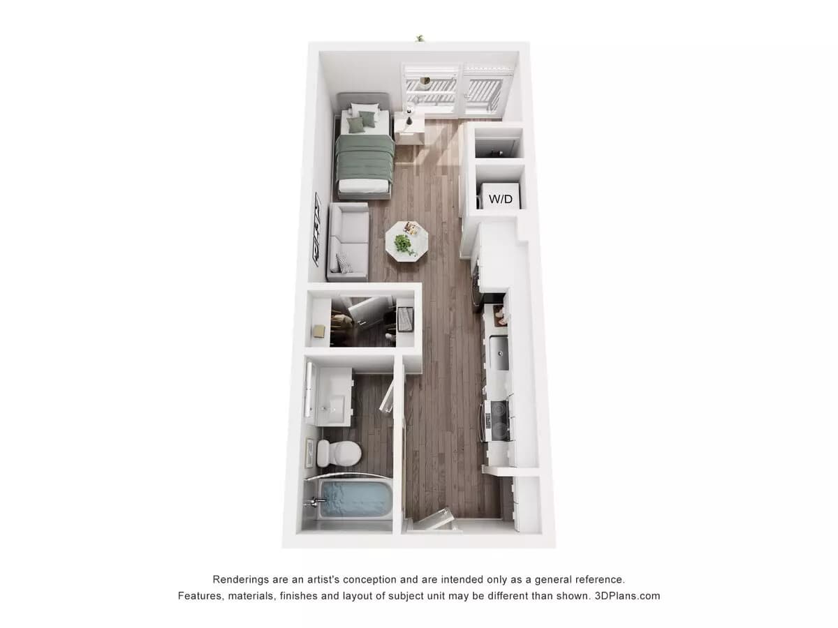 Studio • 1 Bath 3018 floor plan