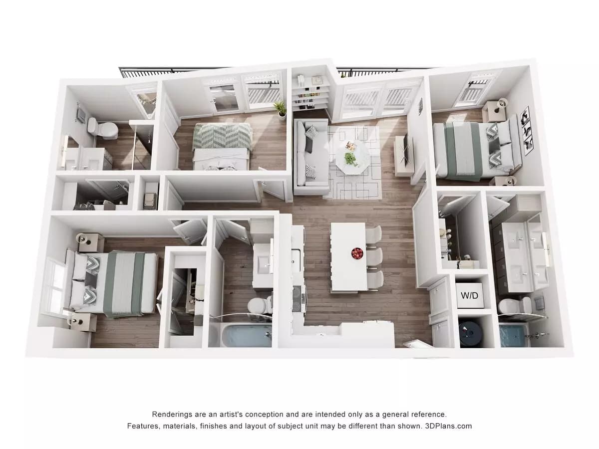 3 Beds • 3 Bath 5043 floor plan
