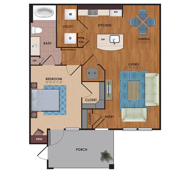 Unit 13102 floor plan