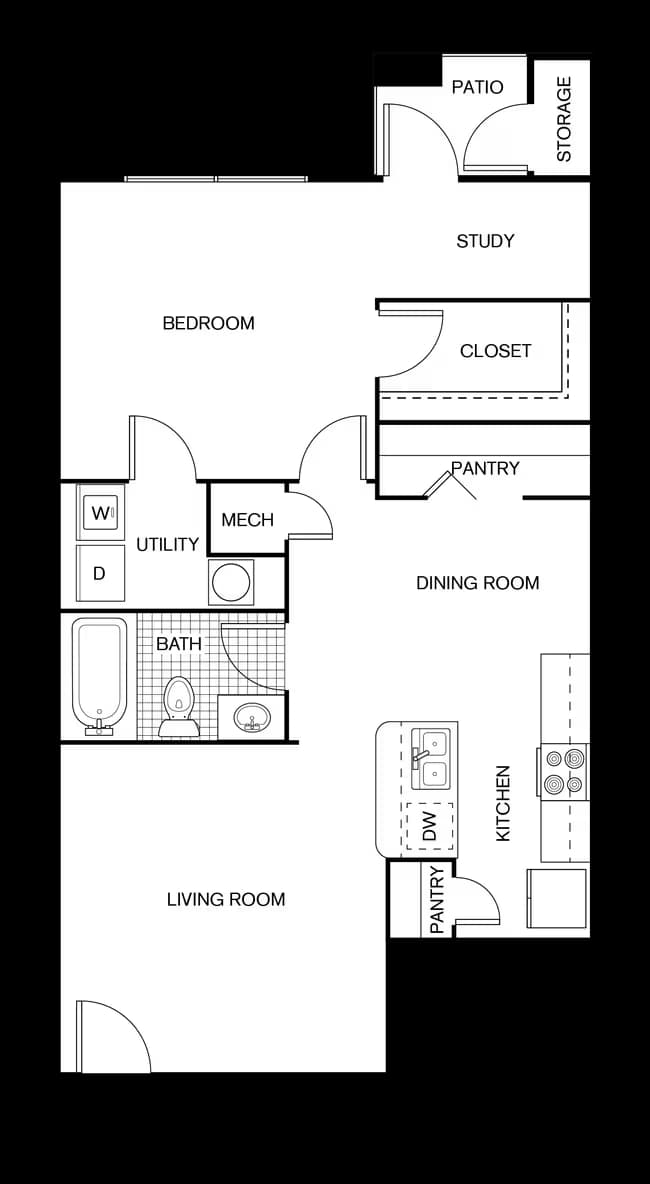 1/1 616 floor plan