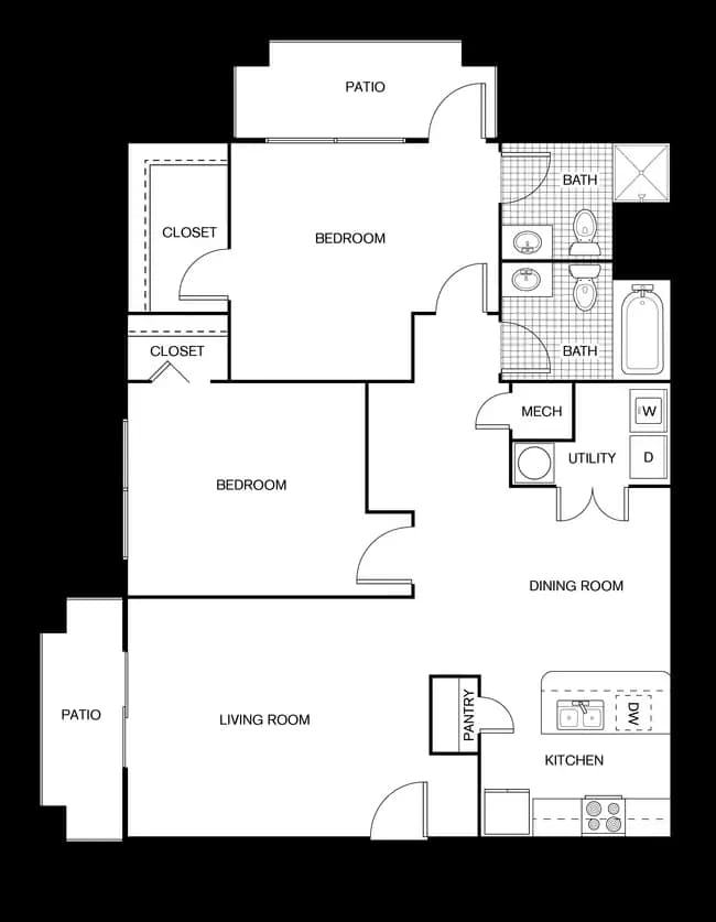 2/2 618 floor plan