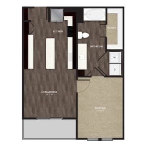 1 Bed • 1 Bath 2139 floor plan