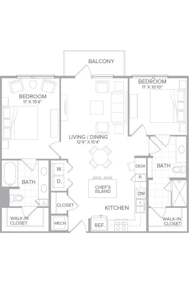 B1 207 floor plan