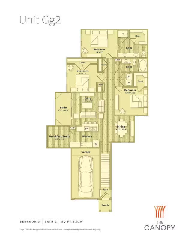 Unit 1202 floor plan