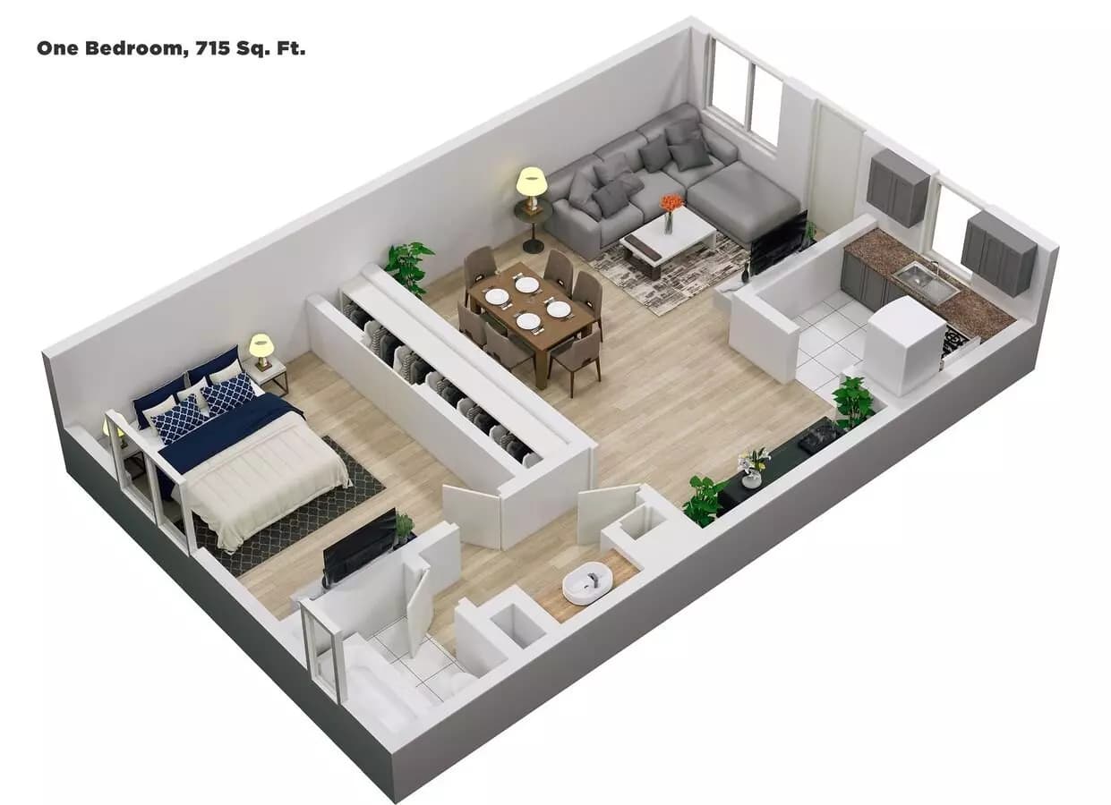Unit 34B 34B floor plan