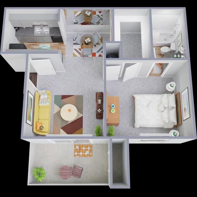 1 Bed • 1 Bath 219 floor plan