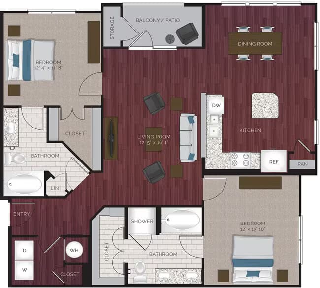 Unit 2101 floor plan