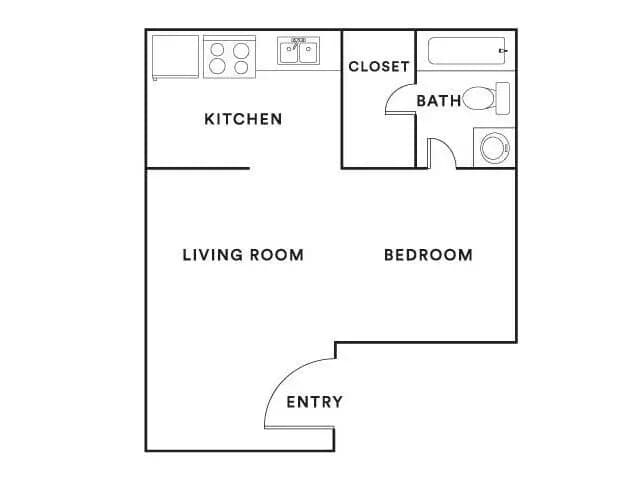 Studio 209 floor plan