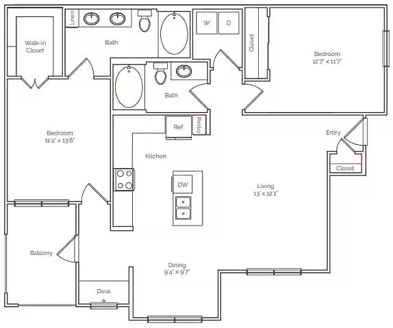 Unit 11201 floor plan