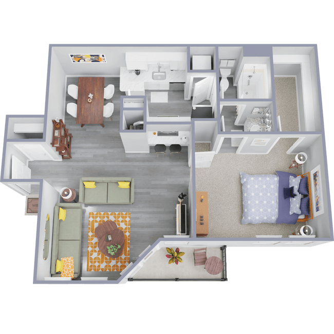 1 Bed • 1 Bath 0515 floor plan