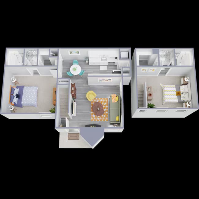 2 Beds • 2 Bath 2606 floor plan