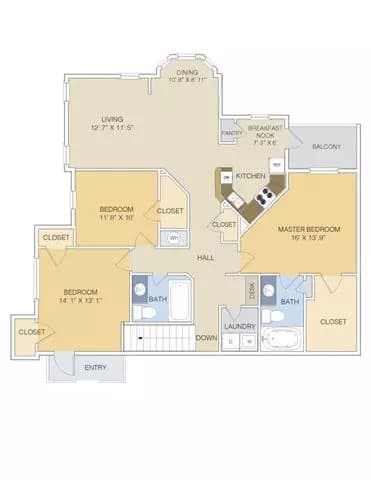Unit 1-1605 1-1605 floor plan