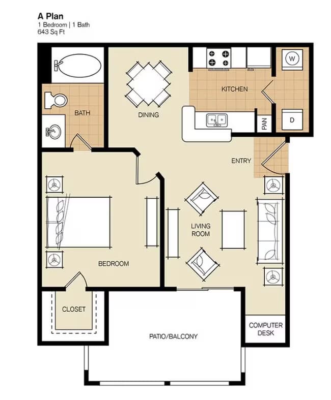 A 1037 floor plan