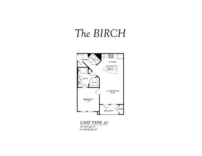 A1 - The Birch 1935 floor plan