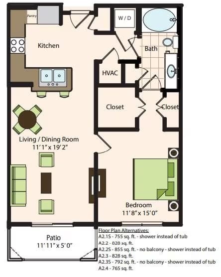 Unit 1338 floor plan