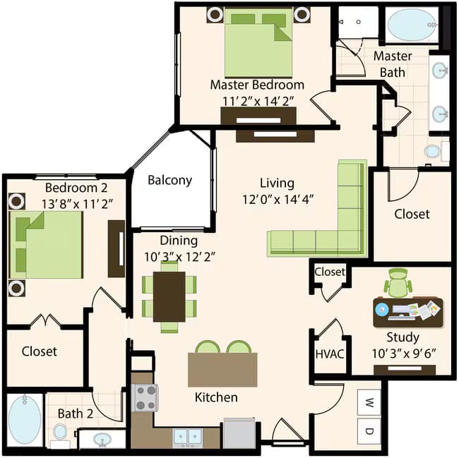 B3.1 1266 floor plan