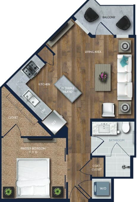 1 Bed • 1 Bath 314 floor plan