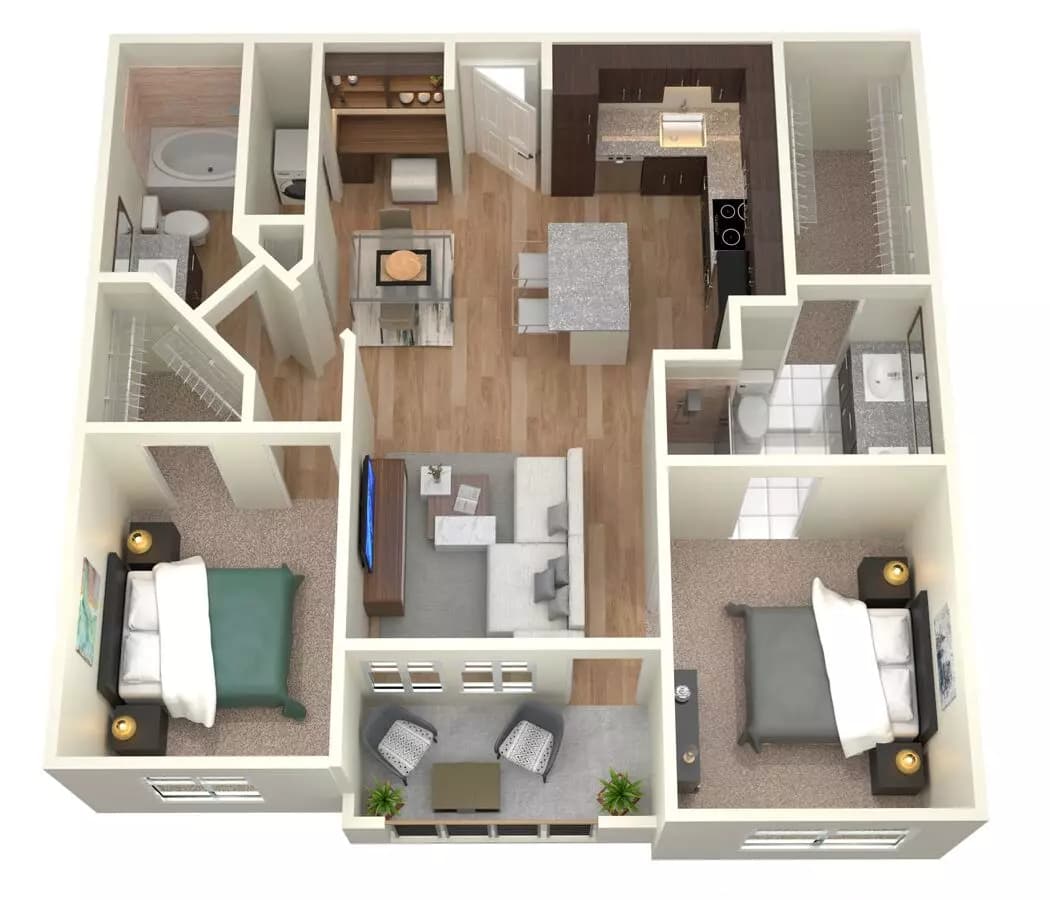 B1 414 floor plan