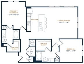 2x2 118 floor plan