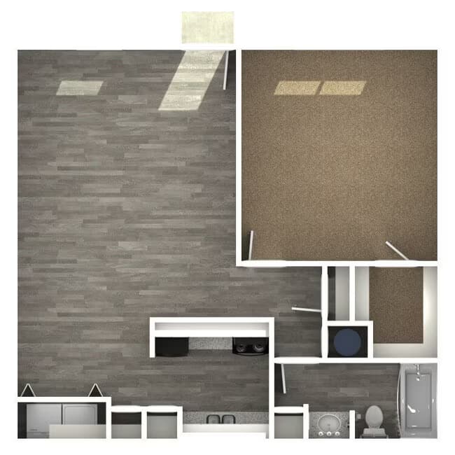1x1 - 729 1303 floor plan