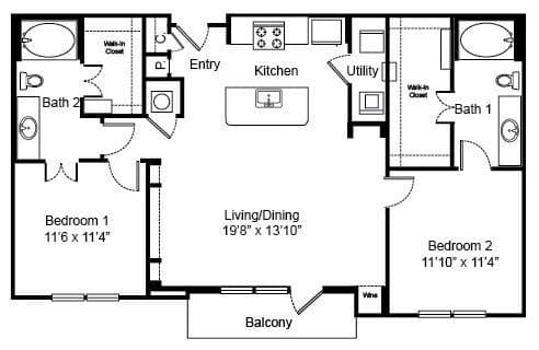 Unit 3167 floor plan