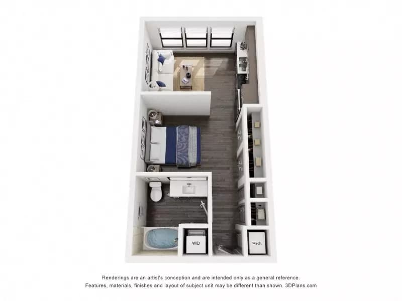 Studio • 1 Bath 139 floor plan