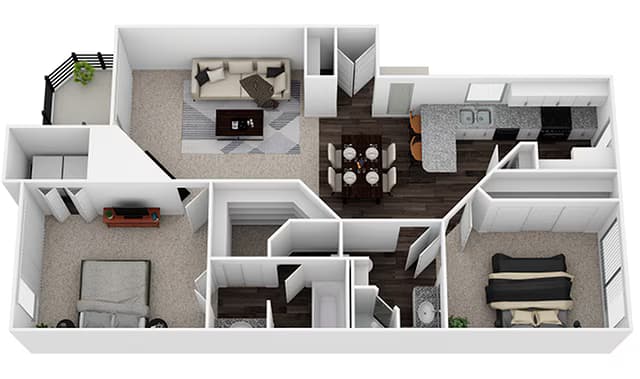 B1R 402 floor plan