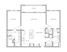 B3 Renovated 1-215 floor plan