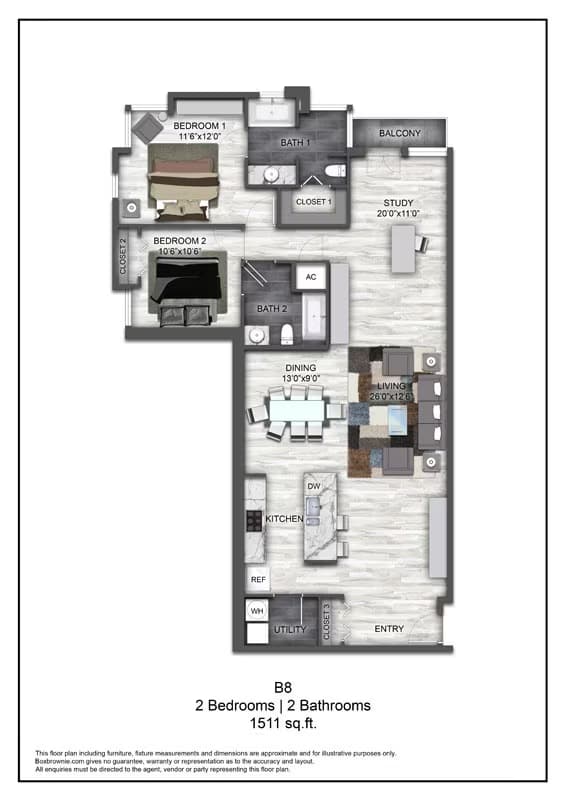 B8 W407 floor plan