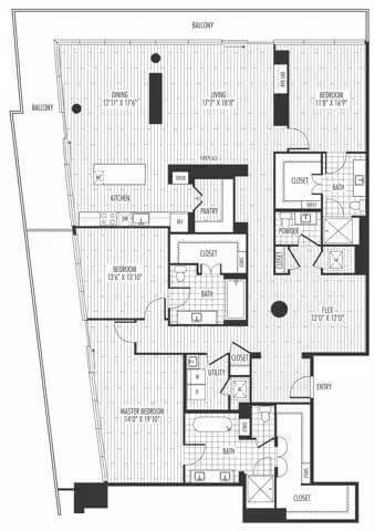 PH4 LCDO-3503 floor plan