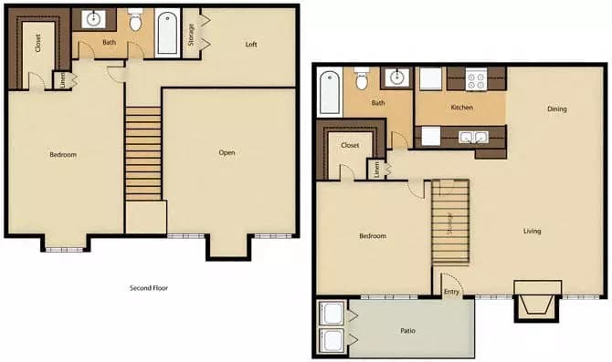 2BR, 2BTH - E 1303 floor plan
