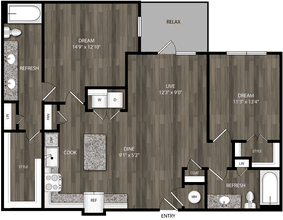 Unit 2256 floor plan