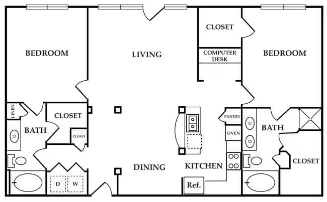 Unit 00-2327 floor plan