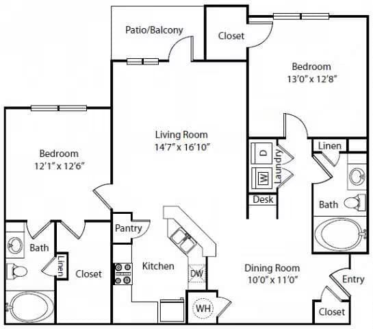 Unit 1-10304 floor plan