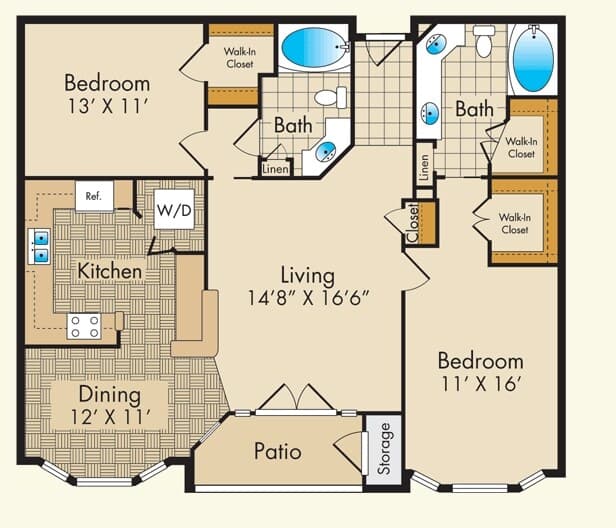 Unit 1054 floor plan