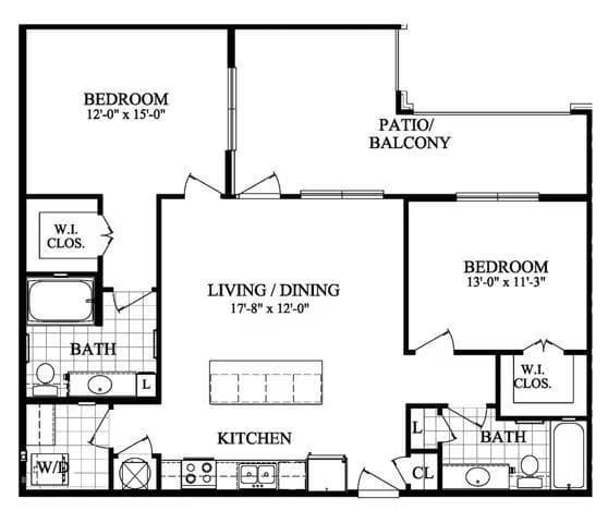 Unit 1325 floor plan