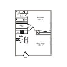 1x1 D 215 floor plan